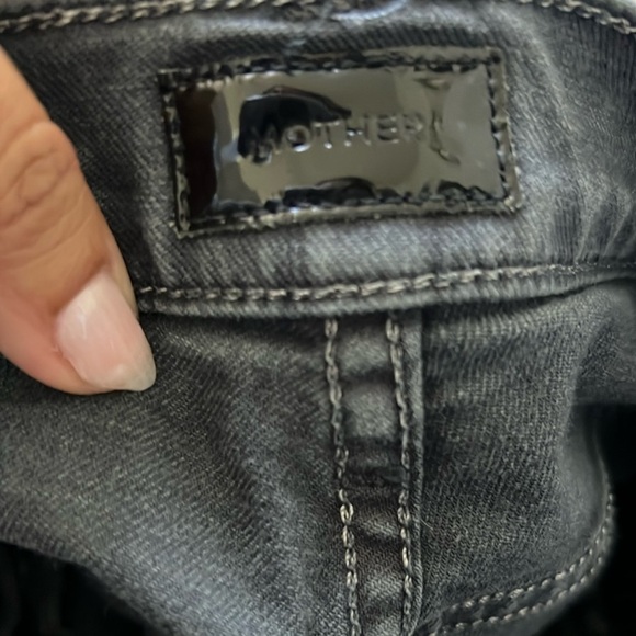MOTHER The Insider Crop Step Fray Faded Black - Picture 7 of 13